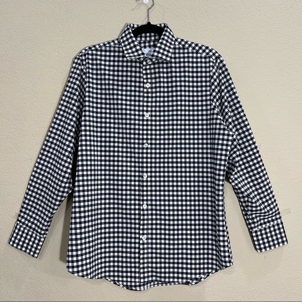 MIZZEN + MAIN Plaid L/S Button Down Shirt Men's Sz S Standard Fit Outdoor Hiking